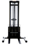 Vestil Steel Adjustable Powered Lift Stacker - 150 In. Raised Height 2000 lb Black / - Yellow