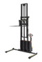 Vestil Steel Adjustable Double Mast Stacker - 150 In. Raised Height 2200 lb Black / - Yellow