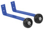 Vestil Steel Pipe Railing Barricade Base With Wheels - Blue