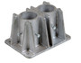 Vestil Cast Steel Double Socket For Pipe Safety Railing - Silver