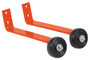 Vestil Steel Pipe Railing Barricade Base With Wheels - Orange