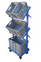 Vestil Steel Multi-Tier Cart with 3 Shelves and - 4 Baskets 300 lb Evenly Distributed Static - Blue
