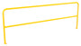 Vestil Steel Pipe Safety Railing with Welded Baseplate - 10 Ft. Length - Yellow