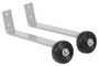 Vestil Steel Pipe Railing Barricade Base With Wheels - Silver