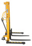 Vestil Steel Manual Stacker Adjustable Forks/Legs - 2,000 lb Black / - Yellow