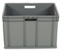 Vestil Plastic Multi-Tier Stack Cart Large Bin - 150 lb Load - Gray