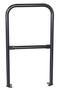 Vestil Steel Pipe Safety Railing with Welded Baseplate - 2 Ft. Length - Black