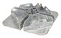 Vestil Galvanized Steel Pipe Safety Railing Welded Base - 24 In. x 24 In. - Gray