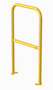 Vestil Steel Pipe Safety Railing with Welded Baseplate - 2 Ft. Length - Yellow
