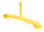 Vestil Steel Pipe Railing Barricade Base with Feet - Yellow