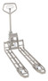 Vestil 304L Stainless Steel Hydraulic Hand Pump Pallet Jack 20 in. X - 45 in. 3,300 lb - Silver
