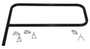 Vestil Steel Pipe Safety Railing Gate P-Shaped - 48 In. x 36 In. - Black