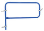 Vestil Steel Pipe Safety Railing Gate P-Shaped - 48 In. x 36 In. - Blue