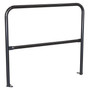 Vestil Steel Pipe Safety Railing with Welded Baseplate - 4 Ft. Length - Black