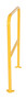Vestil Steel Pipe Safety Railing with Welded Baseplate - 3 Ft. Length - Yellow