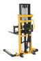 Vestil Steel Manual Stacker Adjustable Forks/Legs - 2,200 lb - Black