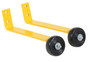 Vestil Steel Pipe Railing Barricade Base With Wheels - Yellow