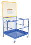 Vestil Steel Work Platform With Poly Casters, 2 Door Entry, and - 84 In. Expanded Back 48 In. x 48 In. 1,000 lb - Blue