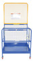Vestil Steel Work Platform With Poly Casters, 2 Door Entry, and - 84 In. Expanded Back 48 In. x 48 In. 1,000 lb - Blue