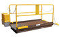 Vestil Steel Premium Truck Scissor Dock Lift 4 Ft x - 8 Ft 5,000 lb - Brown/Yellow