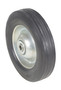 Vestil Hard Rubber Wheel - 8 In. Diameter x 2 In. Width 5/8 In. Bearing - Black/Silver