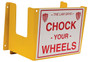 Vestil Steel Wheel Chock Holder - 6 Mounting Holes 40 lb - Yellow