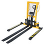 Vestil Steel Manual Stacker Adjustable Forks/Legs - 550 lb Black / - Yellow