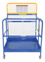 Vestil Steel Work Platform With Poly Casters and - 2 Door Entry 48 In. x 48 In. 1,000 lb - Blue
