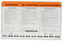 Vestil Aluminum Warning Sign With Hardware For Work Platforms - White
