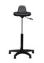 Vestil Metal/Plastic Adjustable Sit/Stand Chair - 330 lb - Black