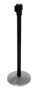 Vestil Steel Post Black Indoor Personnel Guidance Barrier - 6 Ft. Barrier Tape - Yellow