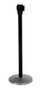 Vestil Steel Post Black Indoor Personnel Guidance Barrier - 6 Ft. Barrier Tape - Yellow