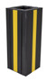 Vestil Vinyl Column Protective Pad Square - 3 Ft. x 8 In. - Black
