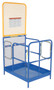 Vestil Steel Work Platform With 2 Door Entry and - 84 In. Expanded Back 36 In. x 48 In. 1,000 lb - Blue
