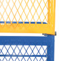 Vestil Steel Work Platform With 2 Door Entry and - 84 In. Expanded Back 36 In. x 48 In. 1,000 lb - Blue