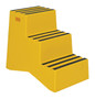 Vestil Polyethylene - 3-Step Step Stool 500 lb - Yellow