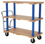 Vestil Hardwood Triple Deck Platform Cart 24 In x - 48 In 1,600 lb - Tan