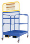 Vestil Steel Work Platform With Poly Casters - 36 In. x 48 In. 1,000 lb - Blue