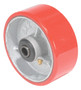 Vestil Polyurethane Wheel - 5 In. Diameter x 2 In. Width Red/Silver/Black 551 lb