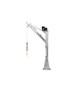 Vestil Galvanized Steel DC Powered Jib Crane - 3-1/2 to 5-1/2 Ft. Boom 1,500 lb - Gray