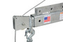 Vestil Galvanized Steel DC Powered Jib Crane - 3-1/2 to 5-1/2 Ft. Boom 1,500 lb - Gray