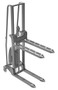 Vestil 304L Stainless Steel DC Powered Power Stacker - 12 Volt 1,300 lb - Silver