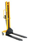 Vestil Steel Manual Stacker Narrow Mast Fixed Forks/Legs - 1,000 lb Black / - Yellow