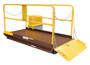 Vestil Steel Premium Truck Scissor Dock Lift 6 Ft x - 10 Ft 6,000 lb - Brown/Yellow