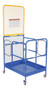 Vestil Steel Work Platform With Casters, 2 Door Entry, and - 84 In. Expanded Back 36 In. x 48 In. 1,000 lb - Blue