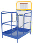 Vestil Steel Work Platform With - 2 Door Entry 36 In. x 48 In. 1,000 lb - Blue