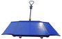 Vestil Steel Portable Diamond Plate Scale - 98 In. x 71 In. x 2 In. 3,000 lb - Blue