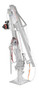 Vestil Galvanized Steel DC Powered Winch Truck Jib Crane - 500 lb Extended - Gray
