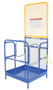 Vestil Steel Work Platform With 2 Door Entry and - 84 In. Expanded Back 36 In. x 36 In. 1,000 lb - Blue