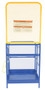 Vestil Steel Work Platform With 2 Door Entry and - 84 In. Expanded Back 36 In. x 36 In. 1,000 lb - Blue